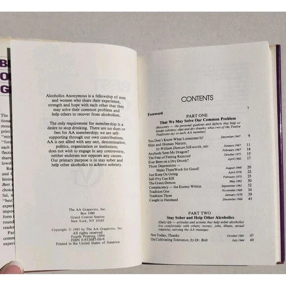 Best of the Grapevine  Vols 1, 2, & 3 Alcoholics Anonymous HCDJ 1985-1998 - Picture 12 of 16